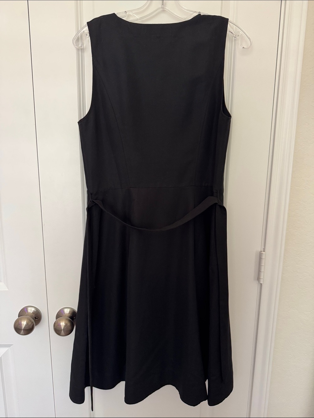 LOFT Black Sleeveless Button-Front Midi Dress - Picture 3 of 7